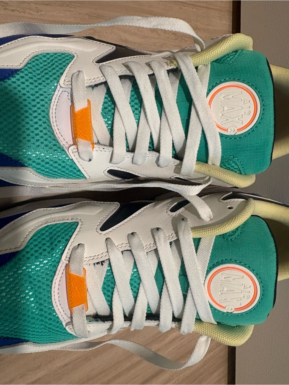 Nike White, Red, Blue and Teal Chunky Runner Sneakers - Picture 2 of 9